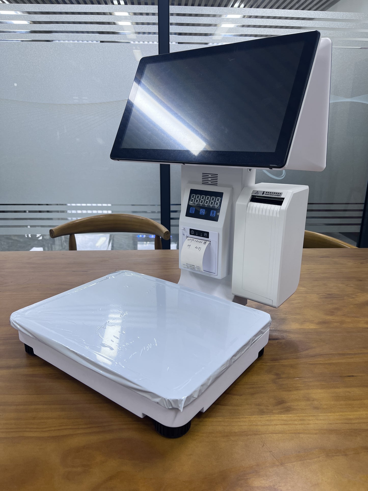 NB-ES8 15.6inch Electronic Weighing Scale built label printer Touch Screen