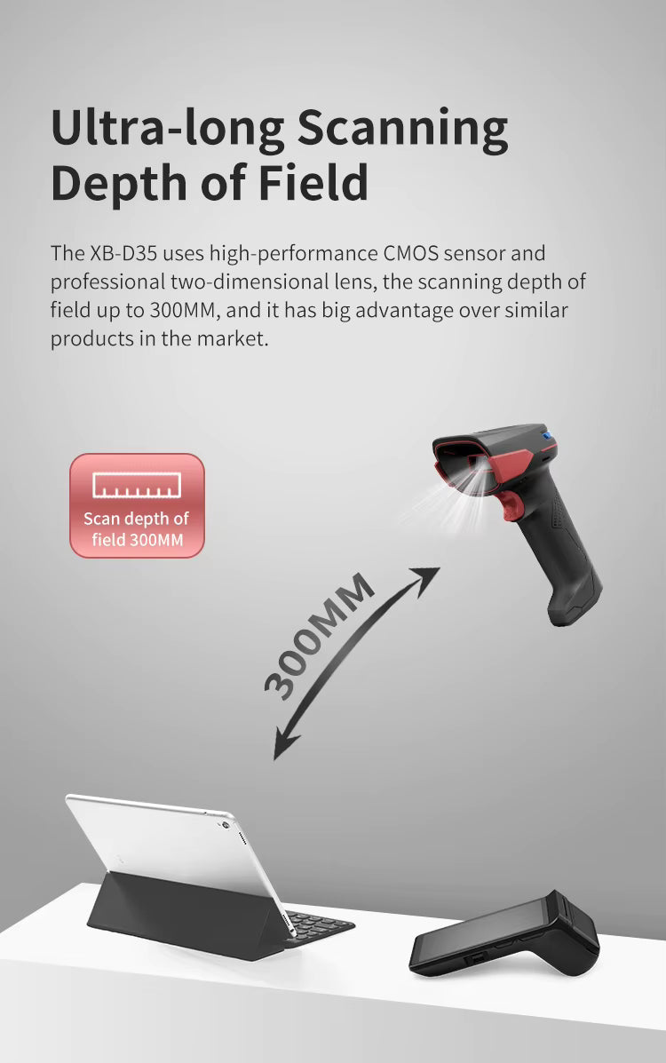 NBBS-W35 High Pixel 1D/2D Wireless Barcode Scanner