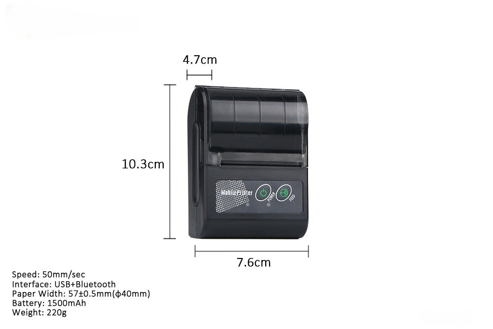 NBTP-M581 Mini 58mm BlueTooth Cloud Wireless Receipt Priner