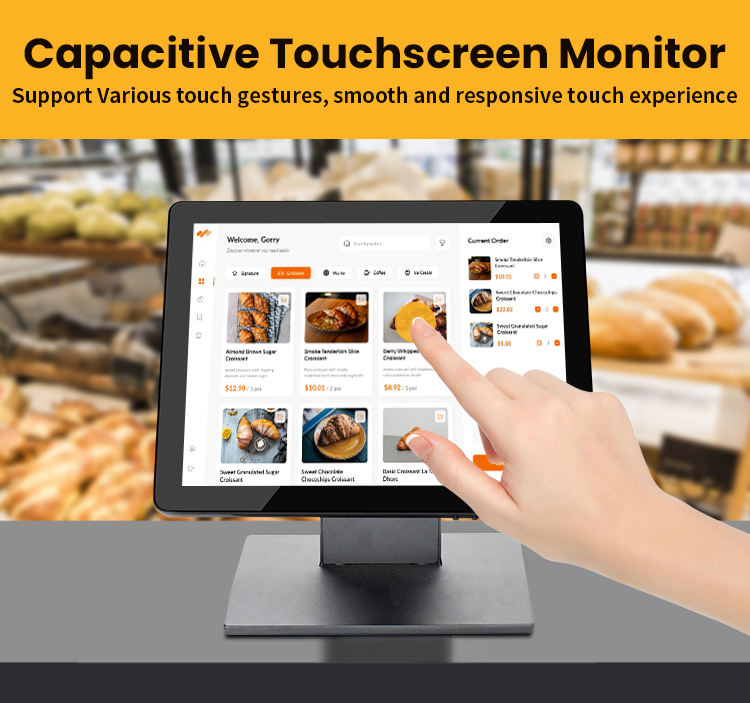 TM-1501B 15.1-inch Capacitive Touch Screen POS LED Monitor