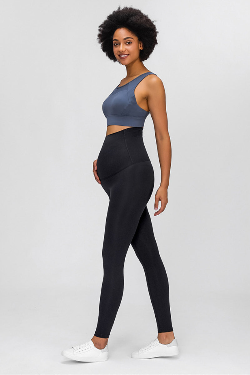  WHOUARE Maternity Leggings Over The Belly with Pockets for  Women Pregnancy High Waisted Workout Activewear Yoga Pants Army Green-S :  Sports & Outdoors